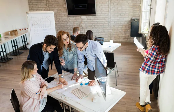 Creative Young Business People Architects Working Together Office — Stock Photo, Image