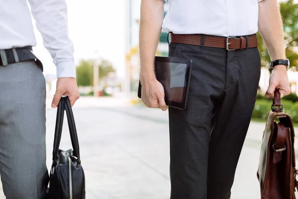 Gente Negocios Que Trabajar Llevar Tecnología Inteligente — Foto de Stock