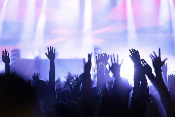 Picture Dancing Crowd Music Concert Festival — Stock Photo, Image