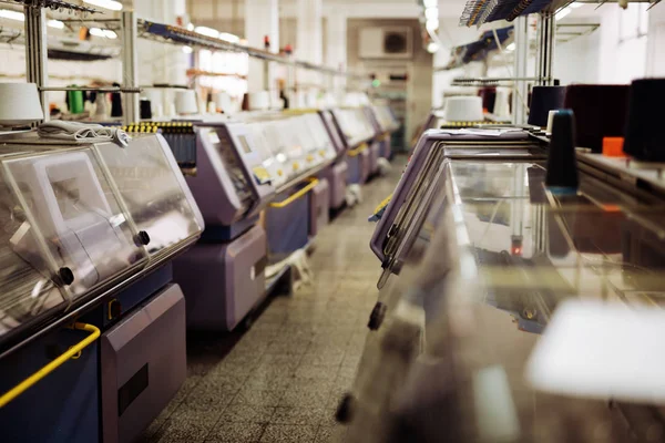 Язання Ткацтво Машин Текстильній Промисловості — стокове фото