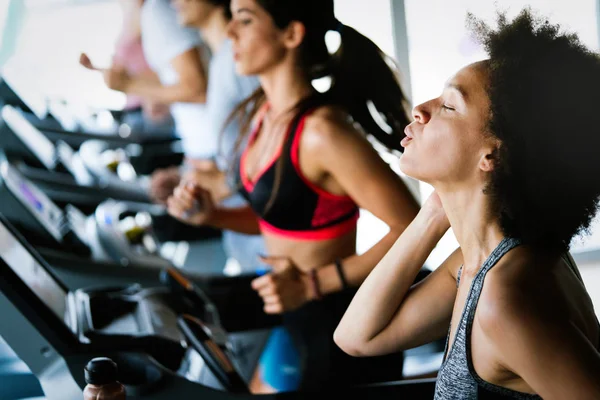 Close Image Attractive Fit Black Woman Gym — Stock Photo, Image