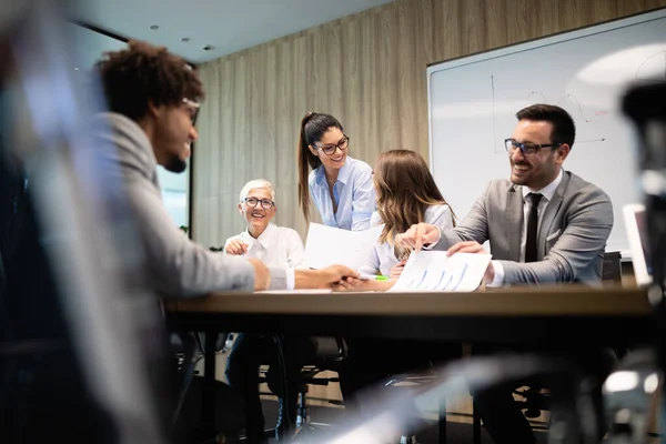 Geschäftstreffen Und Teamwork Büro Durch Geschäftsleute — Stockfoto