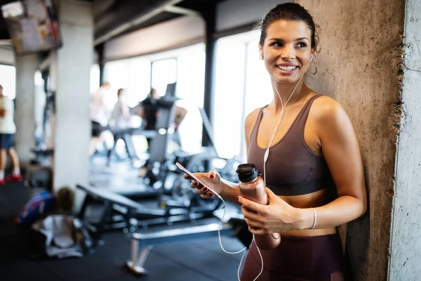 Mooie Fit Gezonde Vrouw Training Sportschool — Stockfoto