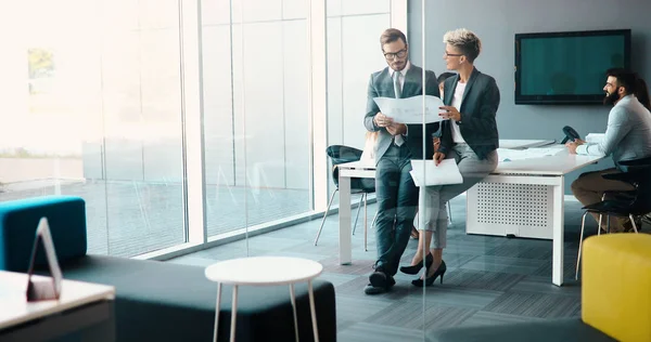 Gente Negocios Día Trabajo Oficina Negocios — Foto de Stock