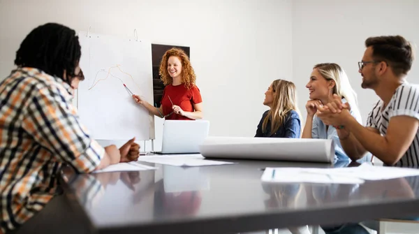 Gruppo Uomini Affari Successo Designer Lavoro Ufficio — Foto Stock