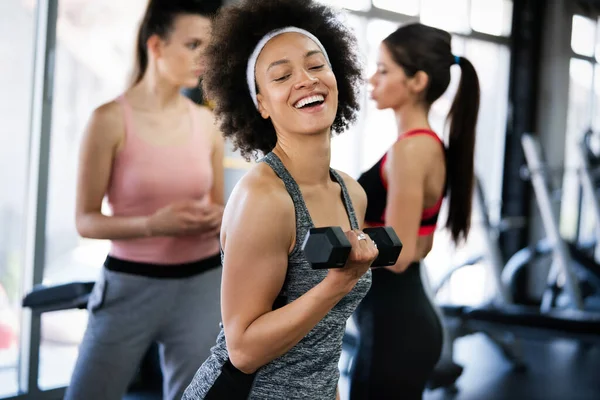 Convient Aux Femmes Sportives Faisant Exercice Entraînant Salle Gym — Photo