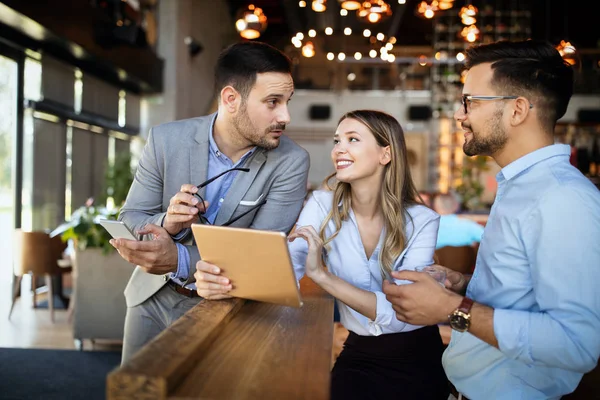 Succesvol Team Van Jonge Perspectief Collega Ondernemers Functie — Stockfoto