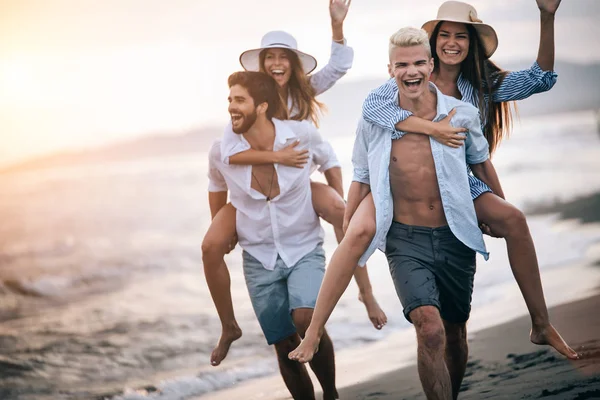 Amizade Liberdade Férias Praia Verão Férias Conceito — Fotografia de Stock