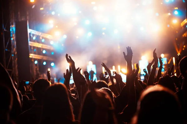 Festfolket Njuter Konserter Festivalen Publiken Konserten Sommarmusikfestival — Stockfoto