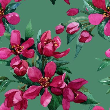 Sulu Boya Dikişsiz desen. Sorunsuz arka planını çiçekler.