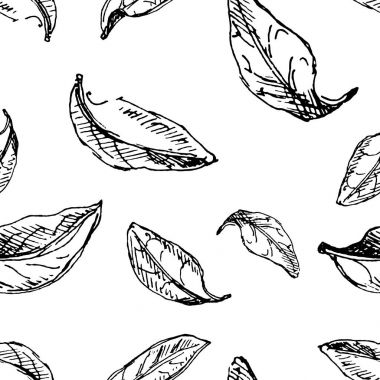 Yaprakların sorunsuz arka plan deseni.