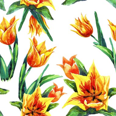 Lale suluboya seamless modeli.