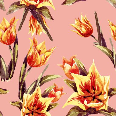 Lale suluboya seamless modeli.