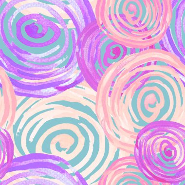 Soyut daireler renkleri seamless modeli boyalı.