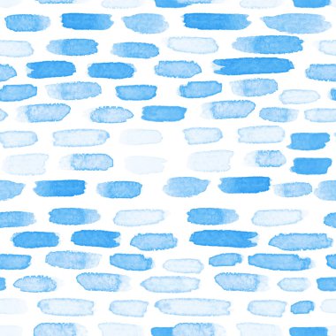 Suluboya fırça darbeleri soyut seamless modeli.