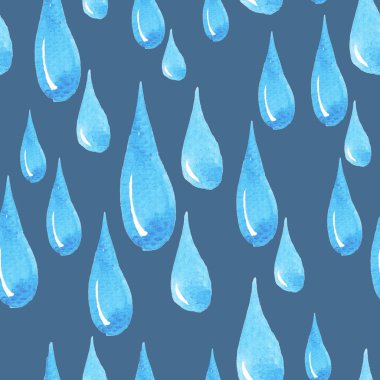 Sulu Boya su damlaları ile Seamless Modeli.