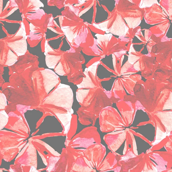 Seamless Pattern Flowers Painted Watercolors — Stock Photo, Image