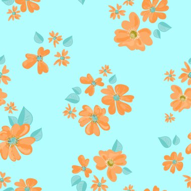 Vektör Dikişsiz desen yabani gül çiçek.