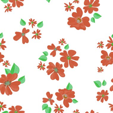 Vektör Dikişsiz desen yabani gül çiçek.