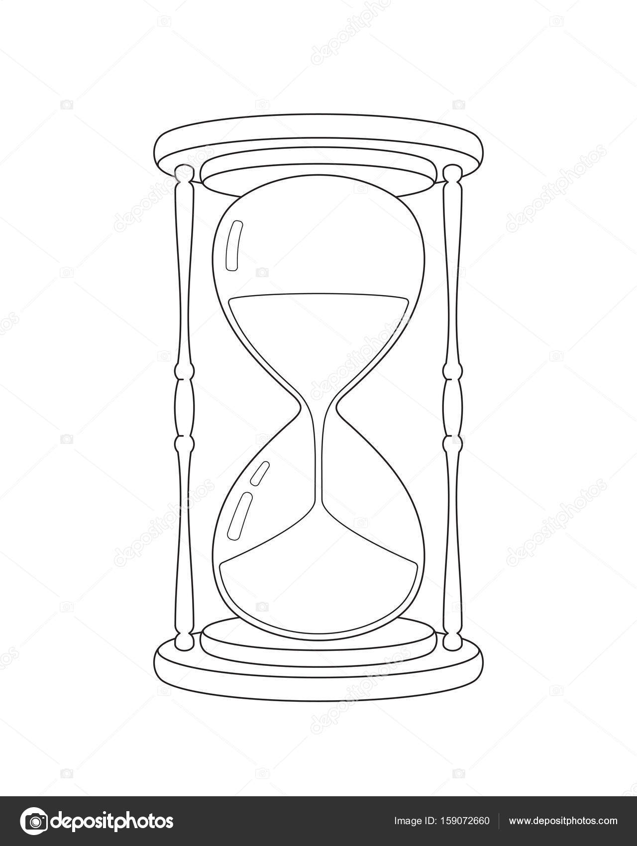 Bosquejo de reloj de arena vectorial Vector de stock #159072660 de