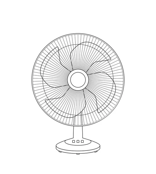 Dibujo del ventilador vectorial — Vector de stock