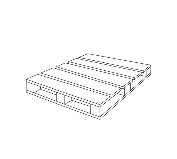 Vektör ahşap palet — Stok Vektör
