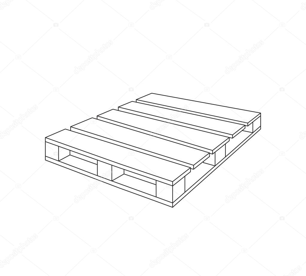 Vector wooden pallet — Stock Vector © stevepaint #159072540