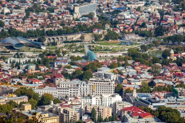 Tiflis, Gürcistan Cumhuriyeti panoramik manzaralı