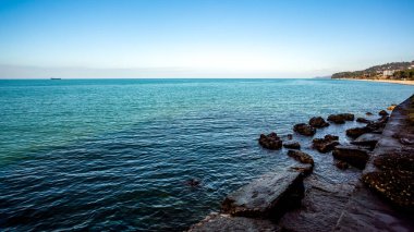 Ajaria, Gürcistan'daki güzel deniz manzara. Batum city üzerinde göster 