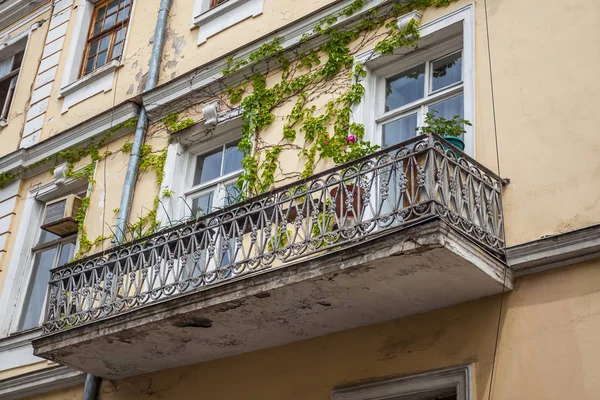 Traditional old balcony of house in Tbilisi. Georgia