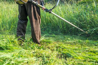 Bahçıvan kesme çim çim biçme makinesi tarafından