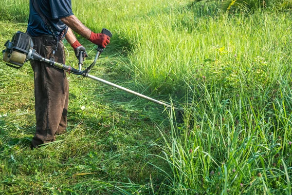 Bahçıvan kesme çim çim biçme makinesi tarafından