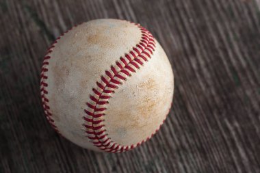Bir beyzbol eski ahşap masa, spor