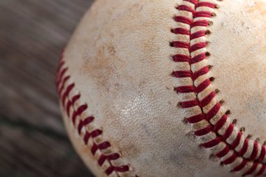 Bir beyzbol eski ahşap masa, spor