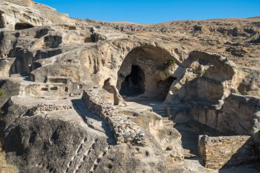 Kafkasya bölgesindeki eski mağara şehri Uplistsikhe, Gürcistan