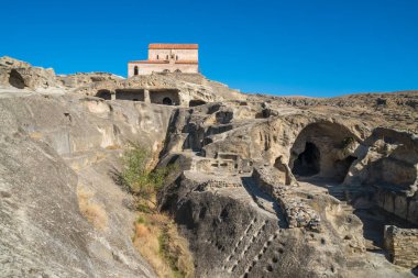 Kafkasya bölgesindeki eski mağara şehri Uplistsikhe, Gürcistan