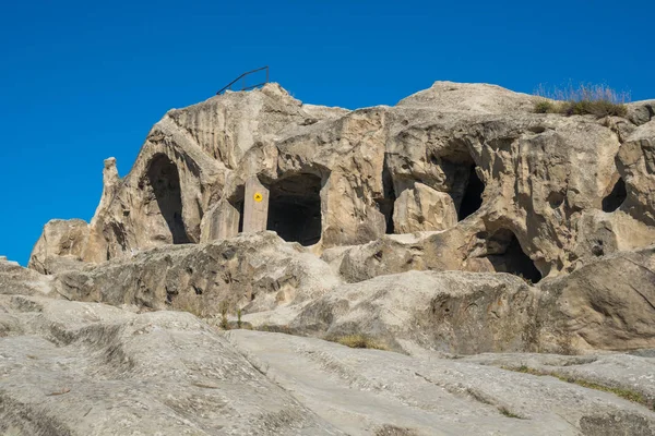 格鲁吉亚高加索地区的老洞穴城市Uplistsikhe — 图库照片