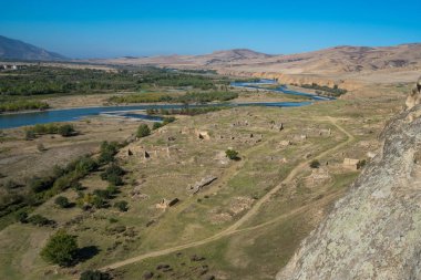 Kafkasya bölgesindeki eski mağara şehri Uplistsikhe, Gürcistan