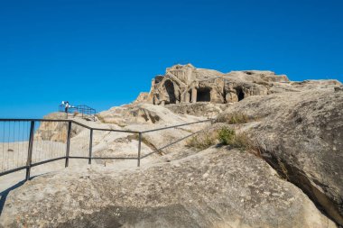 Kafkasya bölgesindeki eski mağara şehri Uplistsikhe, Gürcistan