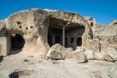 Kafkasya bölgesindeki eski mağara şehri Uplistsikhe, Gürcistan