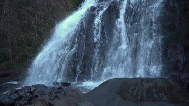 Stormachtige Berg Rivier Svaneti Georgië Caucasus — Stockvideo