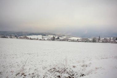 Almanya, Gerrhausen, Goslar kış manzarası