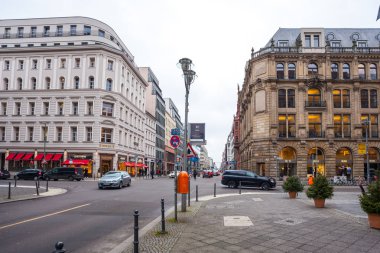 19.01.2018 - sokak ve Restored evleri de Berlin, Almanya