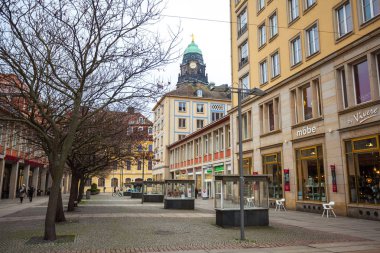 22.01.2018 Dresden, S Dresden, Almanya - eski güzel evler