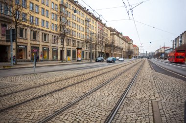 22.01.2018 Dresden, S Dresden, Almanya - eski güzel evler
