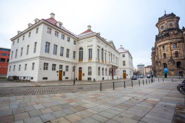 22.01.2018 Dresden, Almanya - tarihi eski bina polis De