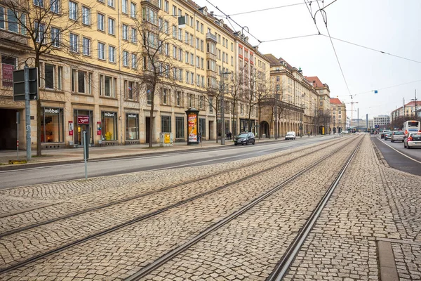 22.01.2018 dresden, deutschland - alte schöne häuser in dresden, s — Stockfoto