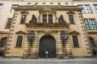 cephesi ile Dresden eski bir evde süsler