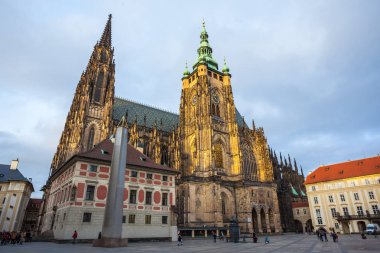 24.01.2018 Prag, Çek Kazakistan - turist ziyaret St Vitus Cath