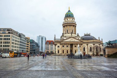 25.01.2018 Berlin, Germany - Church in Gendarmenmarkt square in 